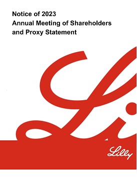 Eli Lilly and Company 2023 Annual Meeting of Shareholders and Proxy Statement cover image